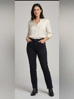 FDJ French Dressing Jeans Black Straight Leg Denim Pants – Size 8P